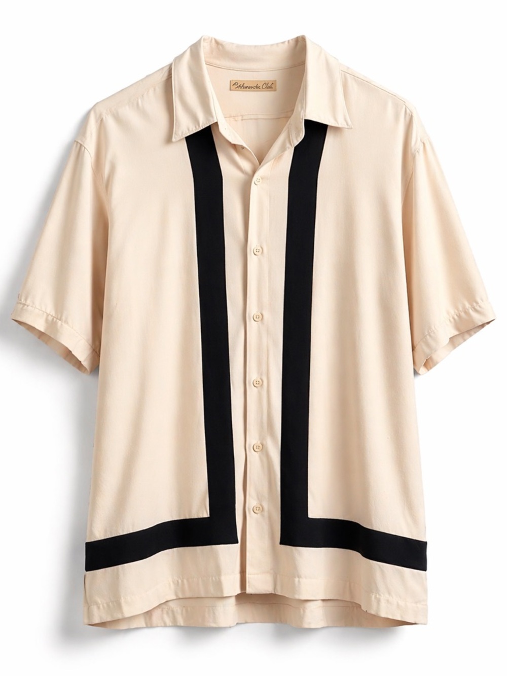 Havana Co Oversized Button Down Shirt L Neutral Coastal Resort Blouse
